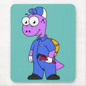 Illustratie van een Spinosaurus loodgieter. Muismat (Voorkant)