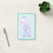 Illustratie van een Spinosaurus loodgieter. Post-it® Notes (Kantoor)