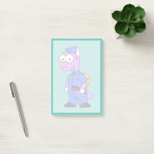 Illustratie van een Spinosaurus loodgieter. Post-it® Notes