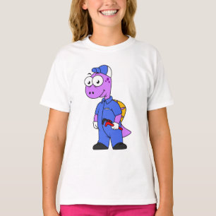Illustratie van een Spinosaurus loodgieter. T-shirt