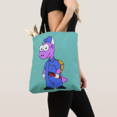 Illustratie van een Spinosaurus loodgieter. Tote Bag (Dichtbij)