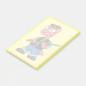 Illustratie van een Spinosaurusjager met Pistool. Post-it® Notes (Schuin)