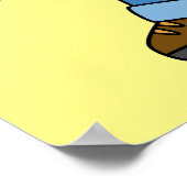 Illustratie van een Spinosaurusjager met Pistool. Poster (Hoek)