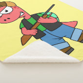 Illustratie van een Spinosaurusjager met Pistool. Sherpa Deken (3/4)