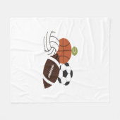 illustratie van een sportbal fleece deken (Voorkant (Horizontaal))