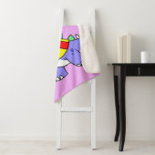 Illustratie van een Stegosaurus die basketbal spee Sherpa Deken (In situ)