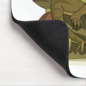 Illustratie van een stegosaurus die een drankje Dr Muismat (Hoek)