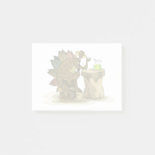 Illustratie van een stegosaurus die een drankje Dr Post-it® Notes