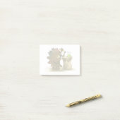 Illustratie van een stegosaurus die een drankje Dr Post-it® Notes (Op bureau)