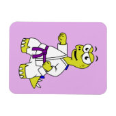 Illustratie van een stegosaurus die karate beoefen magneet (Horizontaal)