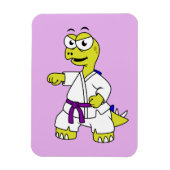 Illustratie van een stegosaurus die karate beoefen magneet (Verticaal)