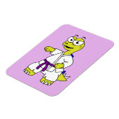 Illustratie van een stegosaurus die karate beoefen magneet (Linkerzijde)