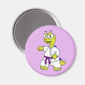 Illustratie van een stegosaurus die karate beoefen magneet (Voorkant / Achterkant)