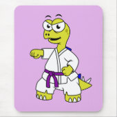 Illustratie van een stegosaurus die karate beoefen muismat (Voorkant)