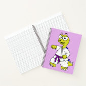 Illustratie van een stegosaurus die karate beoefen notitieboek (Binnen)