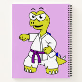 Illustratie van een stegosaurus die karate beoefen notitieboek (Achterkant)