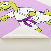 Illustratie van een stegosaurus die karate beoefen sherpa deken (3/4)