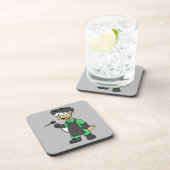 Illustratie van een Stegosaurus-lasser. Bier Onderzetter (Rechterzijde)