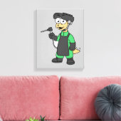 Illustratie van een Stegosaurus-lasser. Canvas Afdruk (Insitu (Woonkamer))