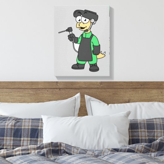 Illustratie van een Stegosaurus-lasser. Canvas Afdruk (Insitu (Slaapkamer))