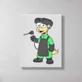 Illustratie van een Stegosaurus-lasser. Canvas Afdruk (Voorkant)