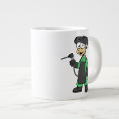 Illustratie van een Stegosaurus-lasser. Grote Koffiekop (Voorkant rechts)