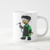 Illustratie van een Stegosaurus-lasser. Grote Koffiekop (Rechts)