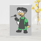 Illustratie van een Stegosaurus-lasser. Kaart (Gele Bloem)