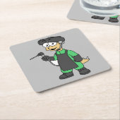 Illustratie van een Stegosaurus-lasser. Kartonnen Onderzetters (Schuin)