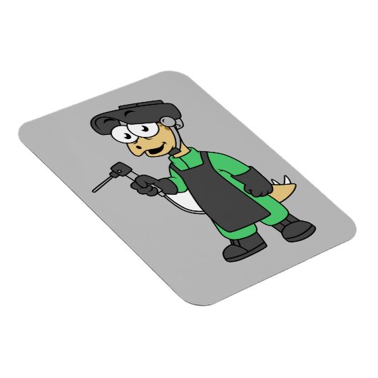 Illustratie van een Stegosaurus-lasser. Magneet (Rechterzijde)