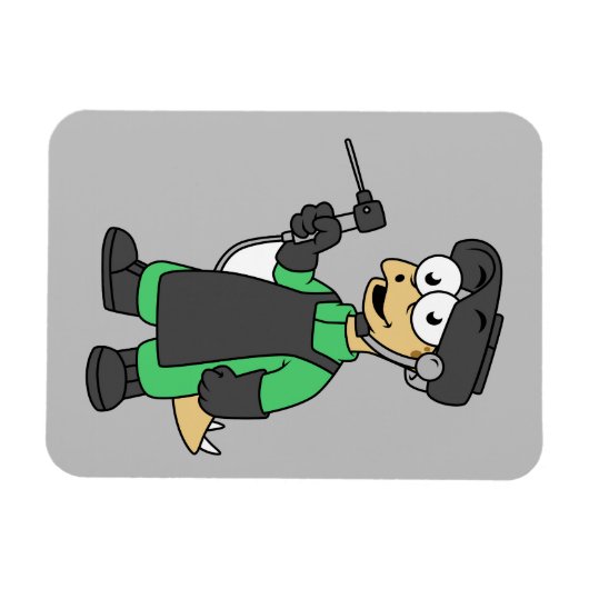 Illustratie van een Stegosaurus-lasser. Magneet (Horizontaal)