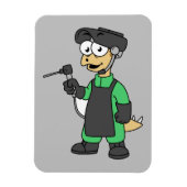 Illustratie van een Stegosaurus-lasser. Magneet (Verticaal)