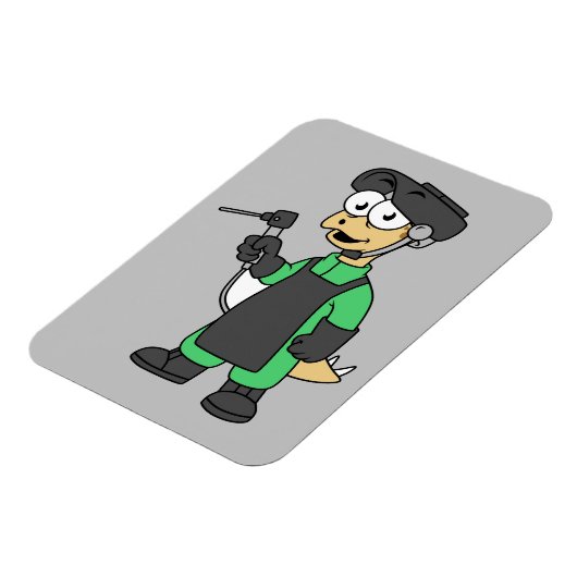 Illustratie van een Stegosaurus-lasser. Magneet (Linkerzijde)