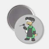 Illustratie van een Stegosaurus-lasser. Magneet (Voorkant / Achterkant)