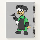 Illustratie van een Stegosaurus-lasser. Notitieboek (Achterkant)