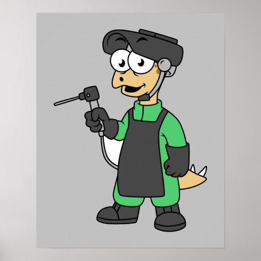 Illustratie van een Stegosaurus-lasser. Poster (Voorkant)