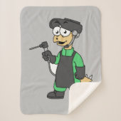 Illustratie van een Stegosaurus-lasser. Sherpa Deken (Voorkant)