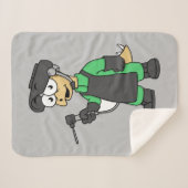 Illustratie van een Stegosaurus-lasser. Sherpa Deken (Voorkant (horizontaal))