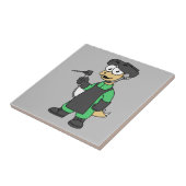 Illustratie van een Stegosaurus-lasser. Tegeltje (Zijkant)