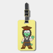 Illustratie van een Stegosaurus piraat, Jack Sparr Bagagelabel (Voorkant verticaal)