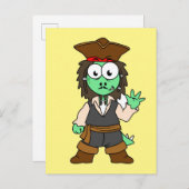 Illustratie van een Stegosaurus piraat, Jack Sparr Briefkaart (Voorkant / Achterkant)