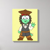 Illustratie van een Stegosaurus piraat, Jack Sparr Canvas Afdruk (Voorkant)