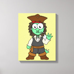 Illustratie van een Stegosaurus piraat, Jack Sparr Canvas Afdruk