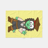 Illustratie van een Stegosaurus piraat, Jack Sparr Fleece Deken (Voorkant (Horizontaal))