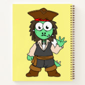 Illustratie van een Stegosaurus piraat, Jack Sparr Notitieboek (Achterkant)