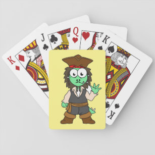 Illustratie van een Stegosaurus piraat, Jack Sparr Pokerkaarten