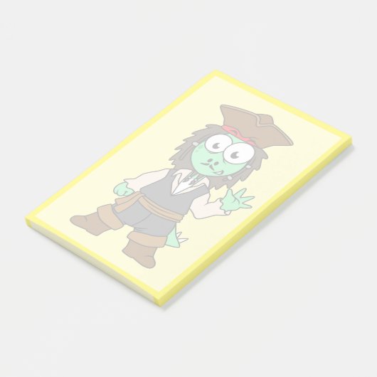 Illustratie van een Stegosaurus piraat, Jack Sparr Post-it® Notes (Schuin)