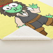 Illustratie van een Stegosaurus piraat, Jack Sparr Sherpa Deken (3/4)