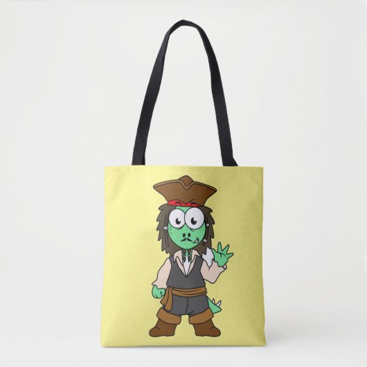 Illustratie van een Stegosaurus piraat, Jack Sparr Tote Bag (Voorkant)