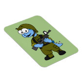 Illustratie van een Stegosaurus soldaat. Magneet (Rechterzijde)